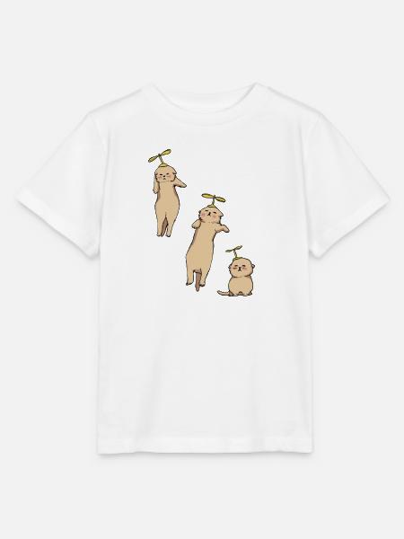 Kittens Helicopter - Stanley/Stella Kinder T-Shirt MINI CREATOR  - Weiß