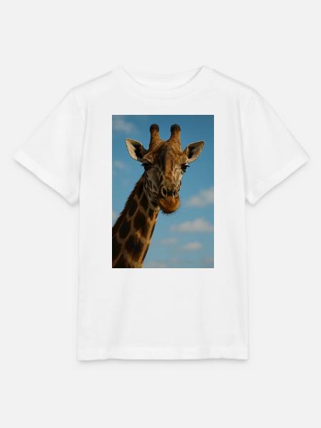 Giraffenporträt am blauen Himmel - Stanley/Stella Kinder T-Shirt MINI CREATOR  - Weiß