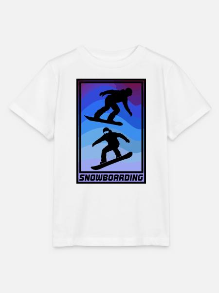 Snowboarding - Stanley/Stella Kinder T-Shirt MINI CREATOR - Weiß