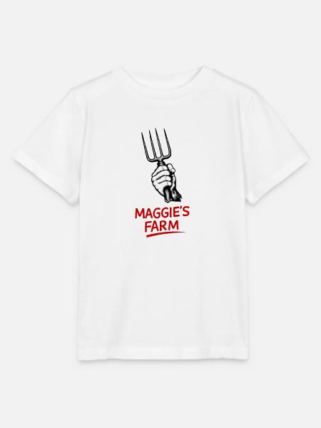 Maggie’s Farm Pitchfork - Stanley/Stella Kinder T-Shirt MINI CREATOR - Weiß