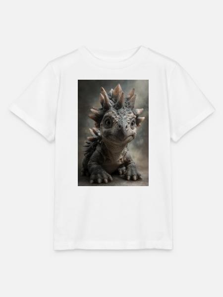 Kleines Stegosaurus-Porträt - Stanley/Stella Kinder T-Shirt MINI CREATOR - Weiß