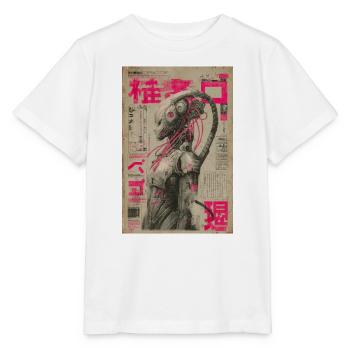 Mecha néon au milieu des actualités japonaises roses - T-shirt bio MINI CREATOR Stanley/Stella Enfant - blanc - Devant - Maike (125cm)