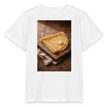 Crêpes croustillantes au beurre - T-shirt bio MINI CREATOR Stanley/Stella Enfant - blanc - Devant - Maike (125cm)