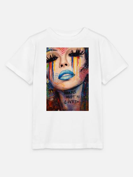Dreams to Live Bunte Graffiti - Stanley/Stella Kinder T-Shirt MINI CREATOR  - Weiß