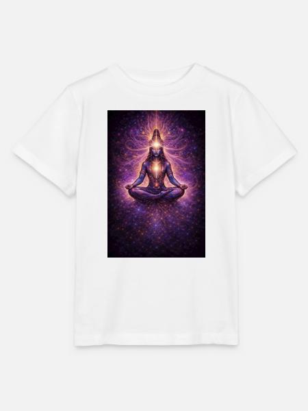 Kosmische Chakra-Meditation - Stanley/Stella Kinder T-Shirt MINI CREATOR - Weiß