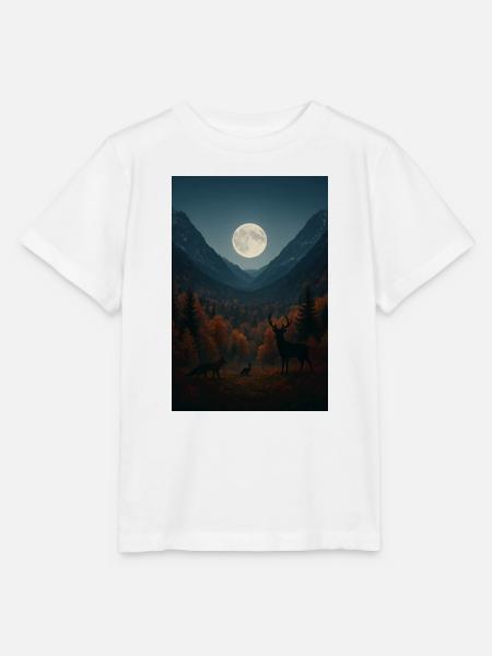 Mondlicht im Waldtal - Stanley/Stella Kinder T-Shirt MINI CREATOR - Weiß