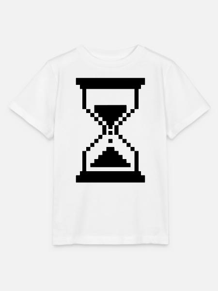 Pixel Sanduhr Ladesymbol - Stanley/Stella Kinder T-Shirt MINI CREATOR  - Weiß