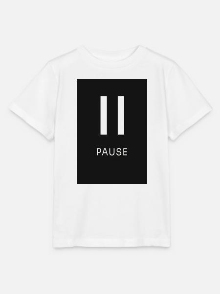 Pause Zeichen Minimal Schwarz - Stanley/Stella Kinder T-Shirt MINI CREATOR - Weiß