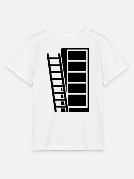 Bücherregal Leiter Bibliothek - Stanley/Stella Kinder T-Shirt MINI CREATOR  - Weiß