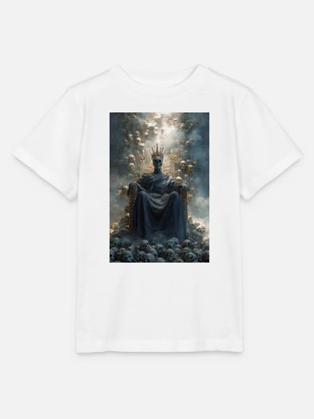 Skull Throne gekrönter König - Stanley/Stella Kinder T-Shirt MINI CREATOR - Weiß