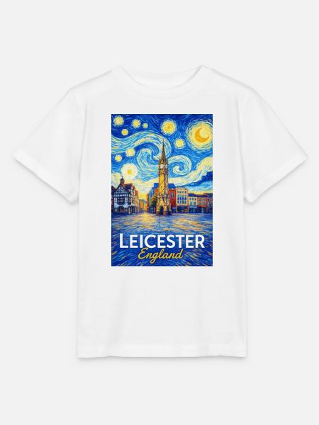 Leicester, England - Stanley/Stella Kinder T-Shirt MINI CREATOR  - Weiß