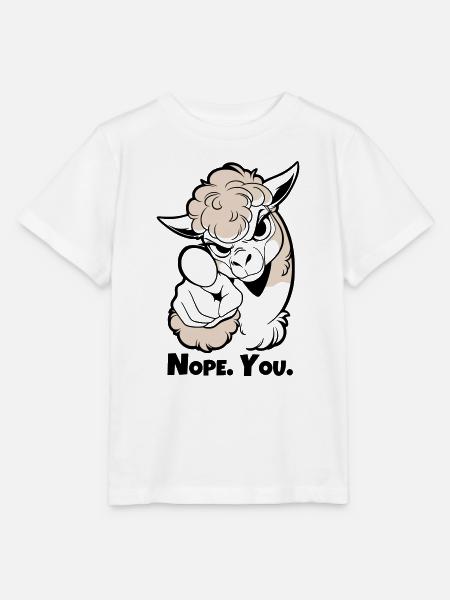 Nope. You. Alpaka  - Stanley/Stella Kinder T-Shirt MINI CREATOR  - Weiß