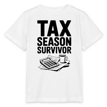 Tax Season Survivor - Stanley/Stella MINI CREATOR Kids’ T-Shirt - white - Front - Maike (125cm)