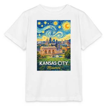 Kansas City, Missouri - T-shirt bio MINI CREATOR Stanley/Stella Enfant - blanc - Devant - Maike (125cm)