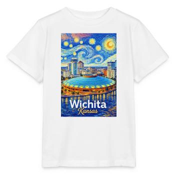 Wichita, Kansas - T-shirt bio MINI CREATOR Stanley/Stella Enfant - blanc - Devant - Maike (125cm)