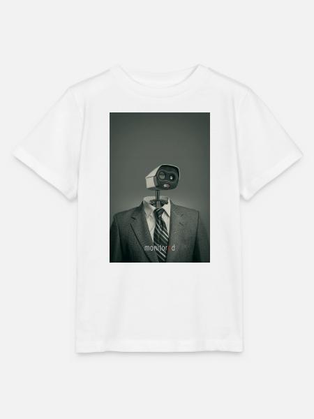 Monitored Minimal Surveillance Poster - Stanley/Stella Kinder T-Shirt MINI CREATOR  - Weiß