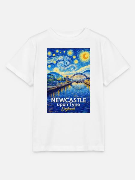 Newcastle Tyne Sternenhimmel Kunstwerk - Stanley/Stella Kinder T-Shirt MINI CREATOR  - Weiß