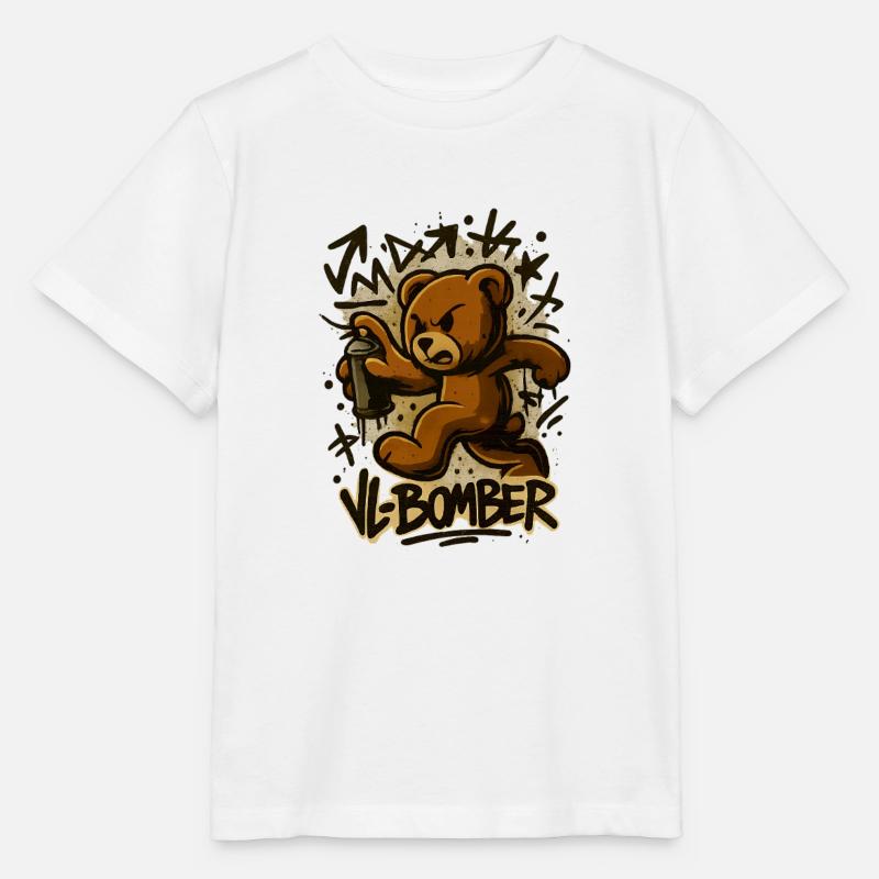 Ourson Graff Bombe - T-shirt bio MINI CREATOR Stanley/Stella Enfant - blanc