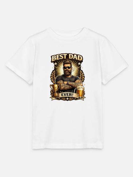 Bester Papa aller Zeiten - Stanley/Stella Kinder T-Shirt MINI CREATOR - Weiß