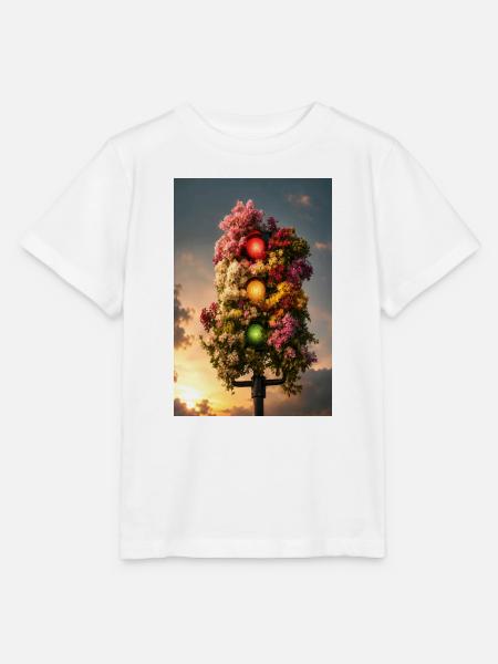 Florales Leuchten der Ampel - Stanley/Stella Kinder T-Shirt MINI CREATOR - Weiß