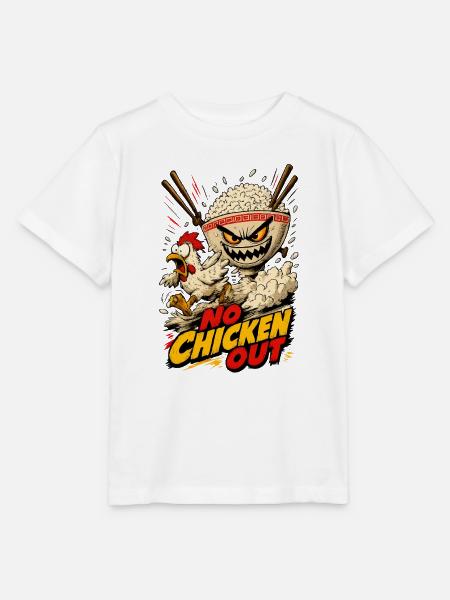 No Chicken Out Cartoon Bowl Chaos - Stanley/Stella Kinder T-Shirt MINI CREATOR - Weiß