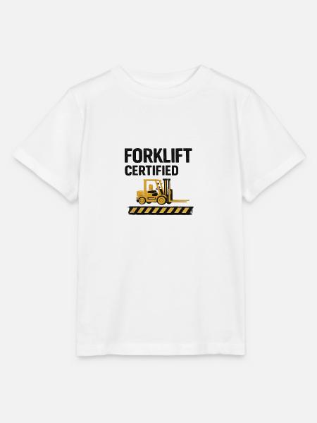 Gabelstapler Zertifiziert Motiv - Stanley/Stella Kinder T-Shirt MINI CREATOR - Weiß