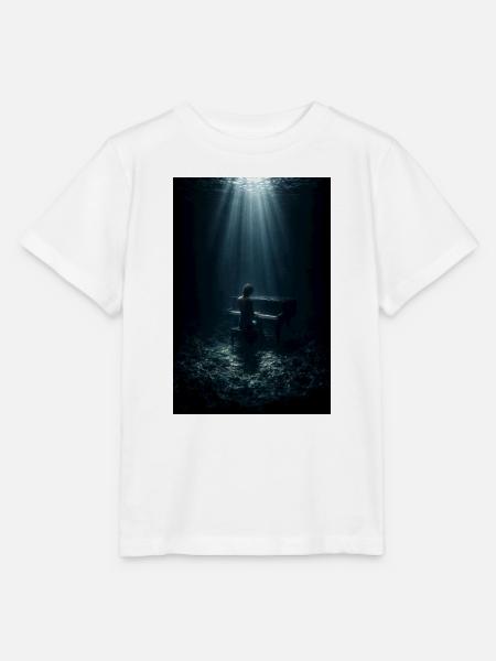 Unterwasser-Klavier-Träumerin - Stanley/Stella Kinder T-Shirt MINI CREATOR - Weiß