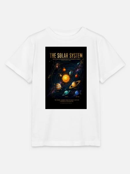 Kosmische Reise des Sonnensystems - Stanley/Stella Kinder T-Shirt MINI CREATOR - Weiß