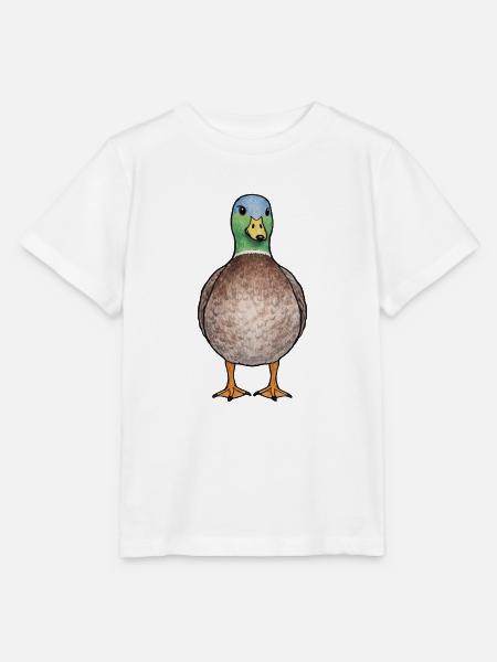 Bunte Stockenten-Illustration - Stanley/Stella Kinder T-Shirt MINI CREATOR - Weiß
