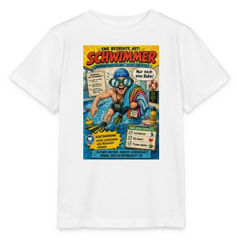 Der Schwimmer – nur noch eine Bahn - Stanley/Stella Kinder T-Shirt MINI CREATOR  - Weiß - Vorne - Maike (125cm)