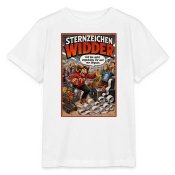 Sternzeichen Widder: Humor für echte Ungeduldige - Stanley/Stella Kinder T-Shirt MINI CREATOR  - Weiß - Vorne - Maike (125cm)