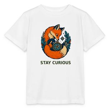 Waldfuchs Kompass der Neugier - Stanley/Stella Kinder T-Shirt MINI CREATOR  - Weiß - Vorne - Maike (125cm)