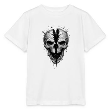 Split Skull Gothic Horror-Grafik - Stanley/Stella Kinder T-Shirt MINI CREATOR  - Weiß - Vorne - Maike (125cm)