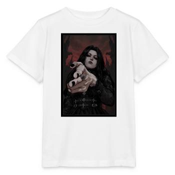 Gothic Pose: Seductive Darkness - Stanley/Stella MINI CREATOR Kids’ T-Shirt - white - Front - Maike (125cm)