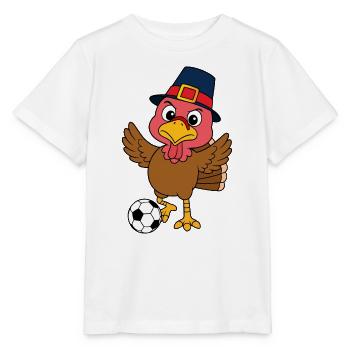 Thanksgiving Turkey Foot - Stanley/Stella MINI CREATOR Kids’ T-Shirt - white - Front - Maike (125cm)