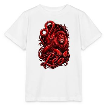 Leo Red Lion Zodiac Crown - Stanley/Stella MINI CREATOR Kids’ T-Shirt - white - Front - Maike (125cm)