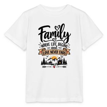 Family Where Life Begins - Stanley/Stella MINI CREATOR Kids’ T-Shirt - white - Front - Maike (125cm)
