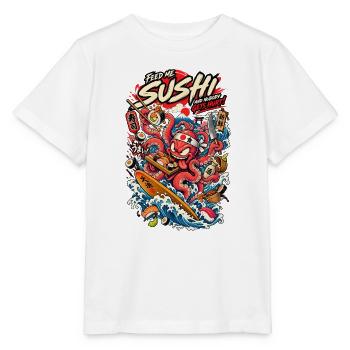 Sushi Tentakel Tsunami - Stanley/Stella Kinder T-Shirt MINI CREATOR  - Weiß - Vorne - Maike (125cm)