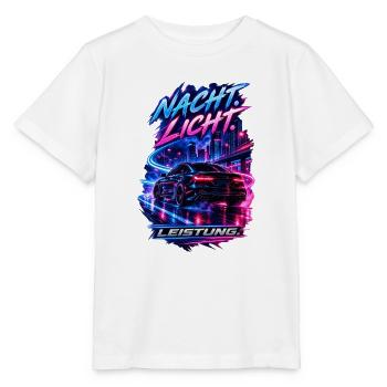 Nacht. Licht. Leistung. - Stanley/Stella Kinder T-Shirt MINI CREATOR  - Weiß - Vorne - Maike (125cm)