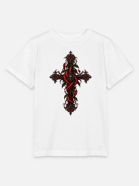 Gothic Chili Kreuz - Stanley/Stella Kinder T-Shirt MINI CREATOR - Weiß