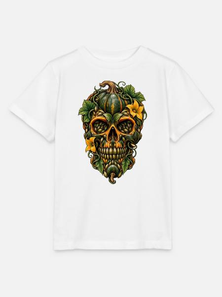 Ölkürbis Skull - Stanley/Stella Kinder T-Shirt MINI CREATOR - Weiß