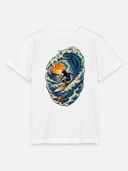 Surfer - Stanley/Stella Kinder T-Shirt MINI CREATOR  - Weiß