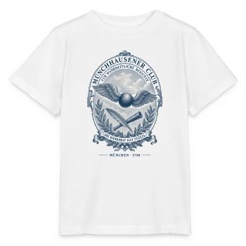Münchhausener Club – Die Wahrheit hat Flügel - Stanley/Stella Kinder T-Shirt MINI CREATOR  - Weiß - Vorne - Maike (125cm)