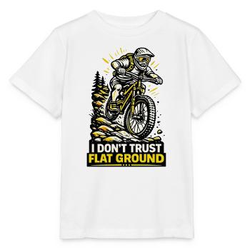 Mountainbiker vertraut flachem Boden nicht - Stanley/Stella Kinder T-Shirt MINI CREATOR  - Weiß - Vorne - Maike (125cm)