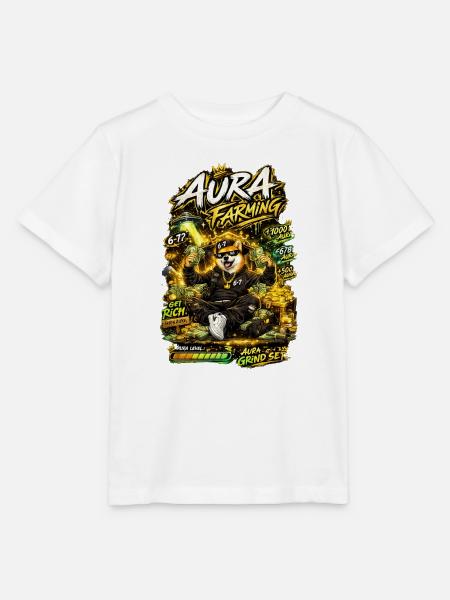 Aura Farming Dog – 6-7 Grind-Set - Stanley/Stella Kinder T-Shirt MINI CREATOR  - Weiß
