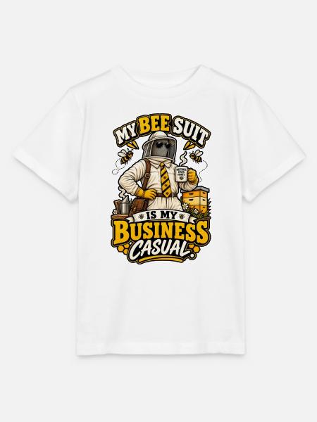 Beekeeper Bee Suit - Stanley/Stella Kinder T-Shirt MINI CREATOR  - Weiß