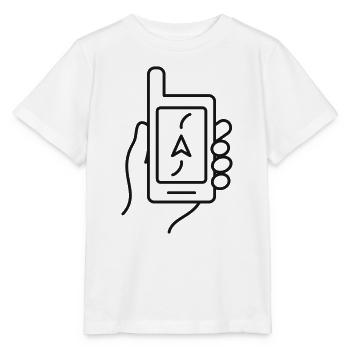 GPS im Handlinien-Symbol - Stanley/Stella Kinder T-Shirt MINI CREATOR  - Weiß - Vorne - Maike (125cm)