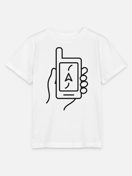 GPS im Handlinien-Symbol - Stanley/Stella Kinder T-Shirt MINI CREATOR - Weiß