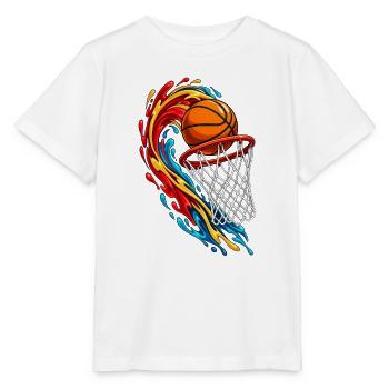 Basketball-Wirbel - Stanley/Stella Kinder T-Shirt MINI CREATOR  - Weiß - Vorne - Maike (125cm)