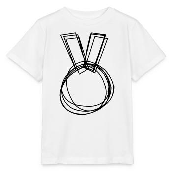 Medaille handgezeichnet - Stanley/Stella Kinder T-Shirt MINI CREATOR  - Weiß - Vorne - Maike (125cm)